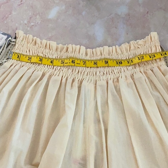 Agua Bendita Pants Palazzo All cotton handmade hand stitched cream Tag: M L NWT - Picture 16 of 16